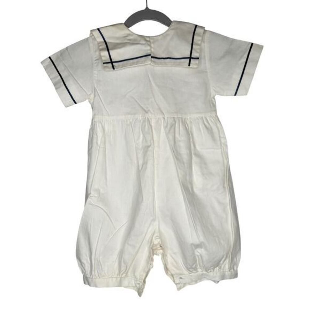 SAYLOR BABY OVERALL 100% COTTON MADE IN FRANCE SIZE 18 MONTHS‎ WHITE